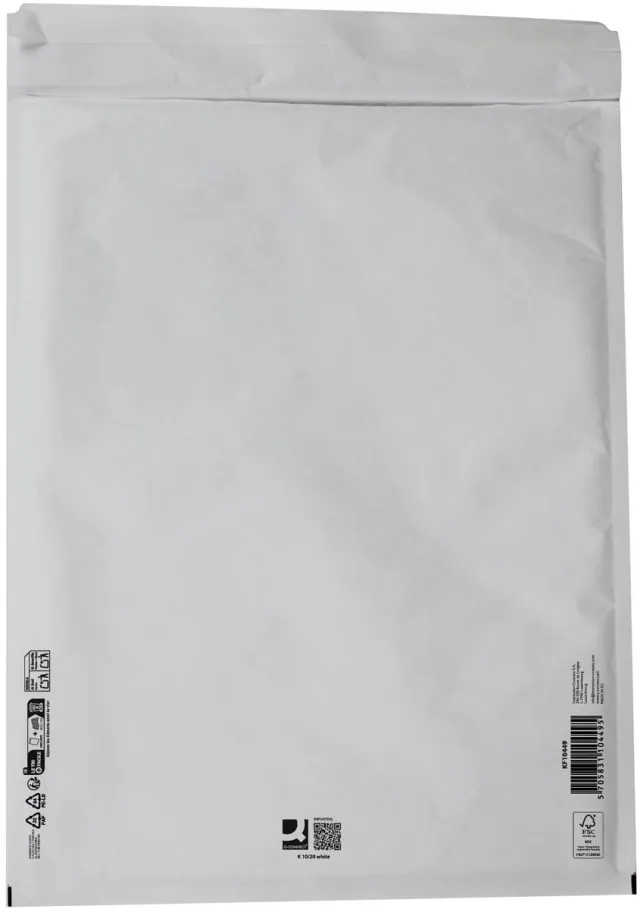 Q-CONNECT luchtkussenenveloppen, wit, 10-K, 370 x 480 mm, pak van 10 stuks