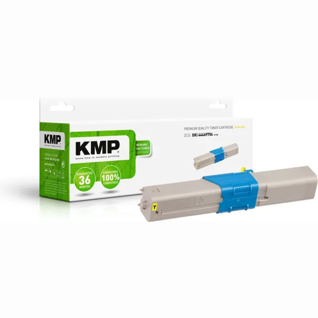 KMP Toner vervangt OKI 44469704 Compatibel Geel 2000 bladzijden O-T30 1333,0009