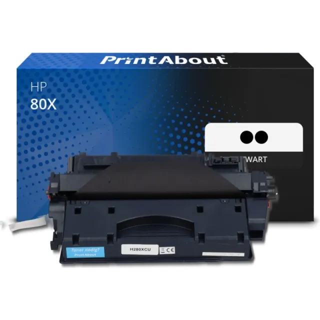 PrintAbout huismerk Toner 80X (CF280XD) Zwart Multipack Hoge capaciteit Geschikt voor HP