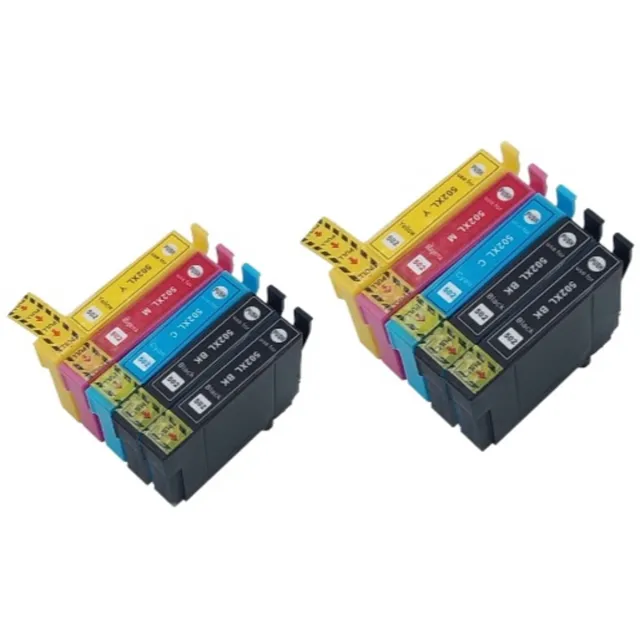 KATRIZ Huismerk Inkt 502XL / T502XL – 10 Stuks (4x Zwart, 2x Cyaan, 2x Magenta, 2x Geel) – Geschikt voor Epson XP-5100 / XP-5105 / WF-2860DWF / WF-2865DWF / XP-5155 – Hoge Capaciteit – Compatible Alternatief