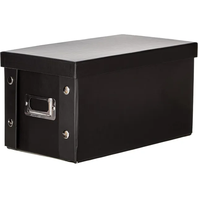 QEVA CD Opbergdoos - CD Opbergsysteem - DVD Opbergdoos - Zwart - 17cm x 28cm x 15cm