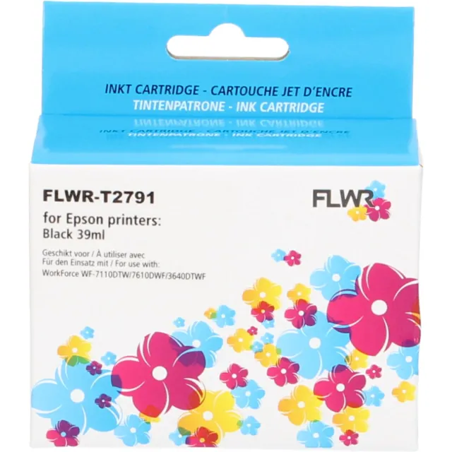 FLWR Cartridges / Epson 27XXL T2791 / zwart / Geschikt voor Epson