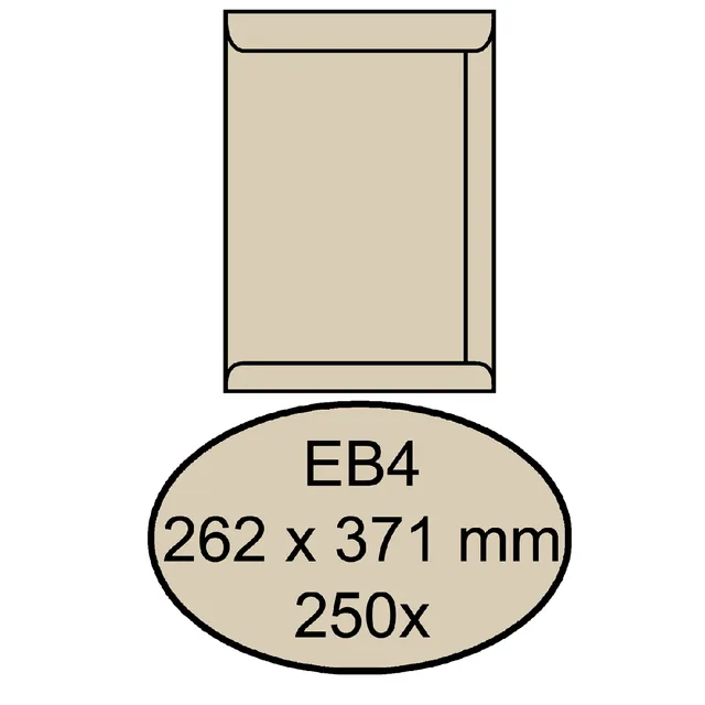 Quantore Envelop Quantore akte EB4 262x371mm cremekraft 250 stuks