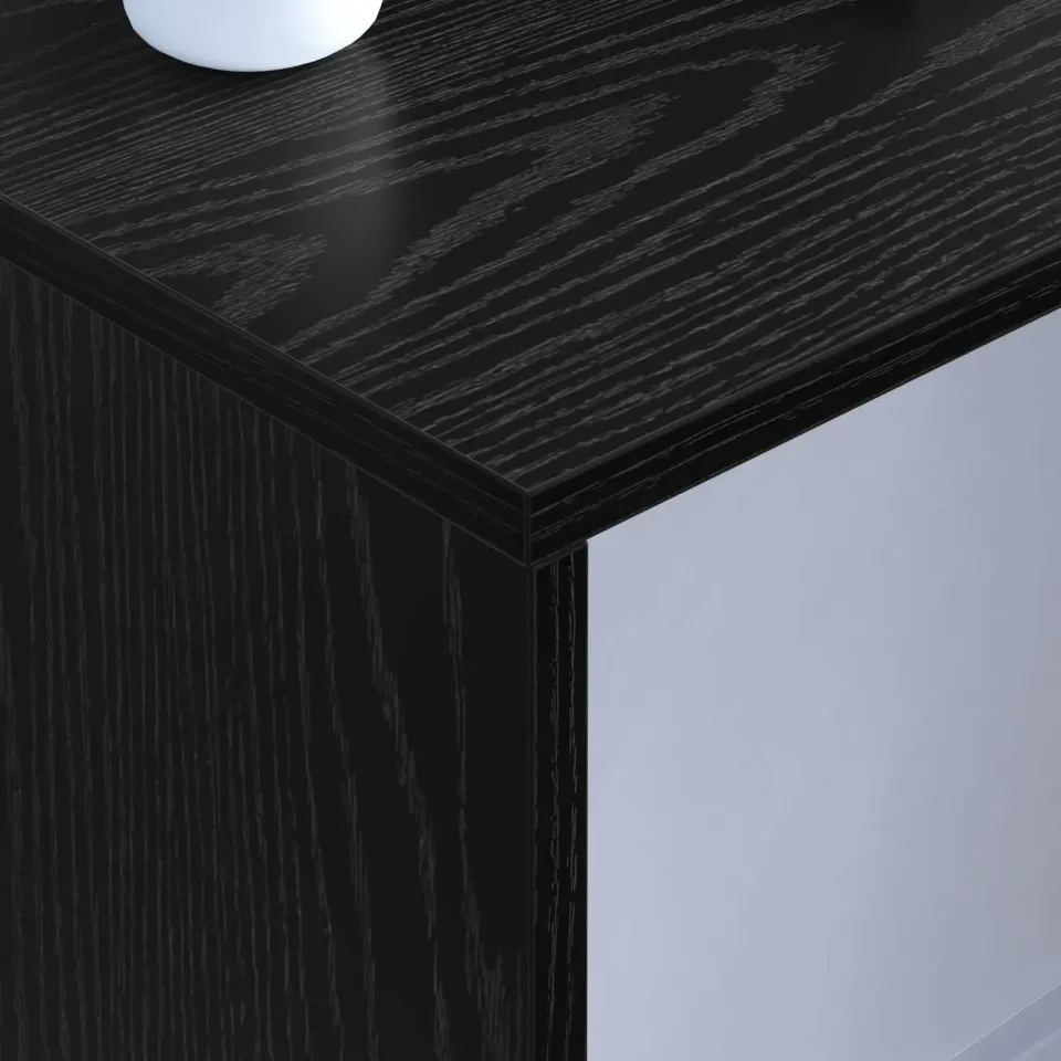 vidaXL Wandbureau Zwart Eiken 100 x 45 x 30 cm Bewerkt hout, foto 4