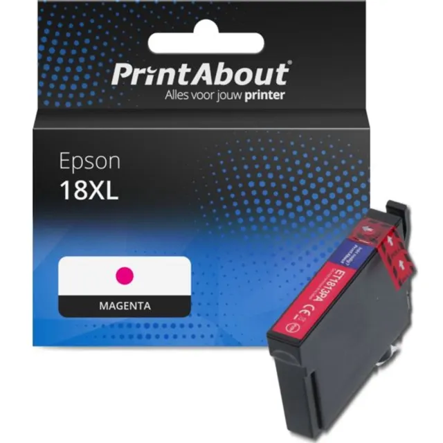 PrintAbout Huismerk Epson 18XL (C13T18134012) Inktcartridge Magenta Hoge capaciteit