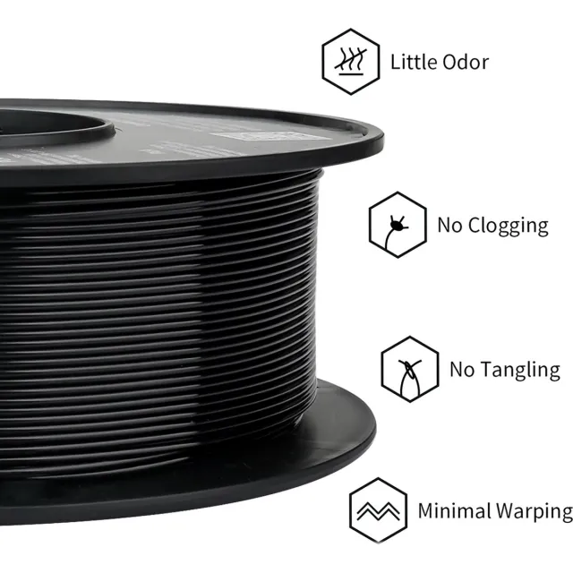 Eryone PETG zwart 1Kg 1,75mm Filament