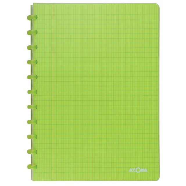 Atoma Trendy schrift, ft A4, 144 bladzijden, commercieel geruit, transparant groen