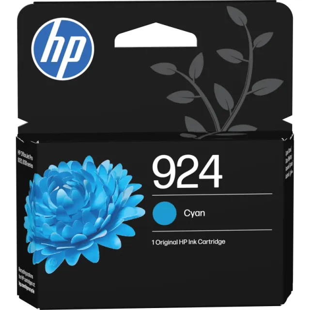 HP 924 Cartridge Cyaan Blauw