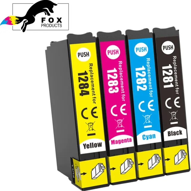FoxProducts T1285 XL 1285xl - 4 stuks T1284 T1283 T1282 T1281 - cartridge - Geschikt voor Epson - Stylus SX125 - SX130 - SX235W - SX420W - SX425W - SX435W - SX445W - Stylus Office BX305F - BX305FW Cyan,Magenta, Yellow, Black