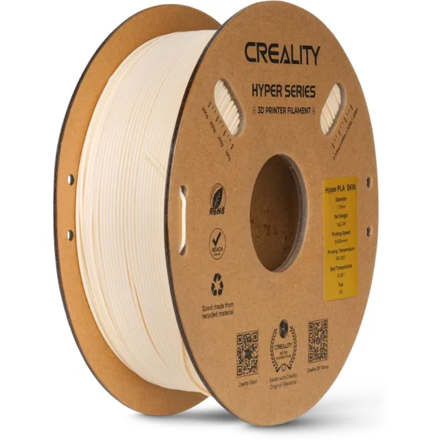 Creality Hyper PLA 3D-Printer Filament 1,75 mm - Universeel - 1 kg - Snel Printen tot 600 mm/s - Klitvrij Gewikkeld - Beige
