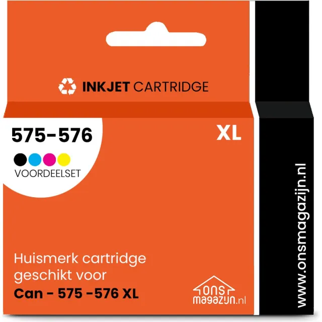 G&G Voordeelset - Vervanger voor Canon 575 XL & 576 Black, Tri-Color