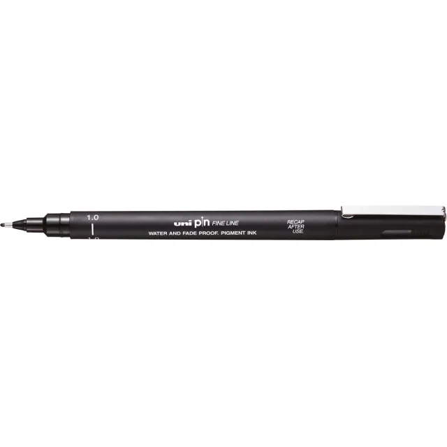 Uni-Ball Uni Pin fineliner, ronde punt, 1,0 mm, zwart