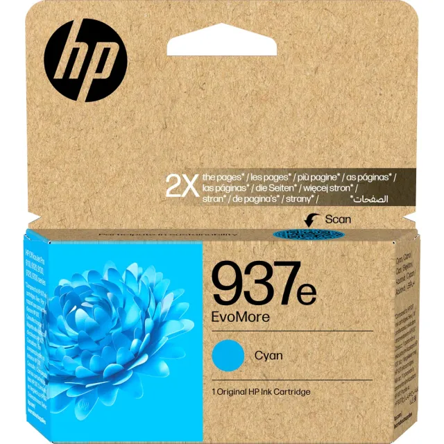 HP inktcartridge 937e, 1.650 pagina's, OEM 4S6W6NE, cyaan