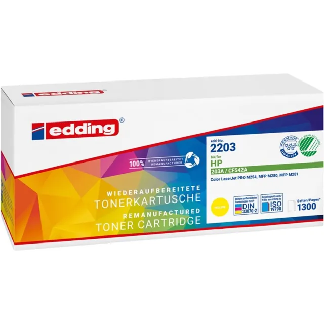 Edding EDD-2203 tonercartridge 1 stuk(s) Compatibel Geel