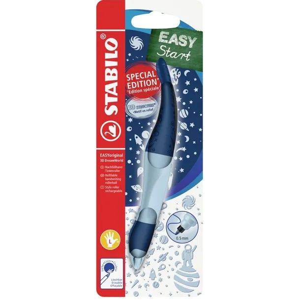 Stabilo Rollerpen STABILO Easyoriginal linkshandig 3D DreamWorld medium blauw