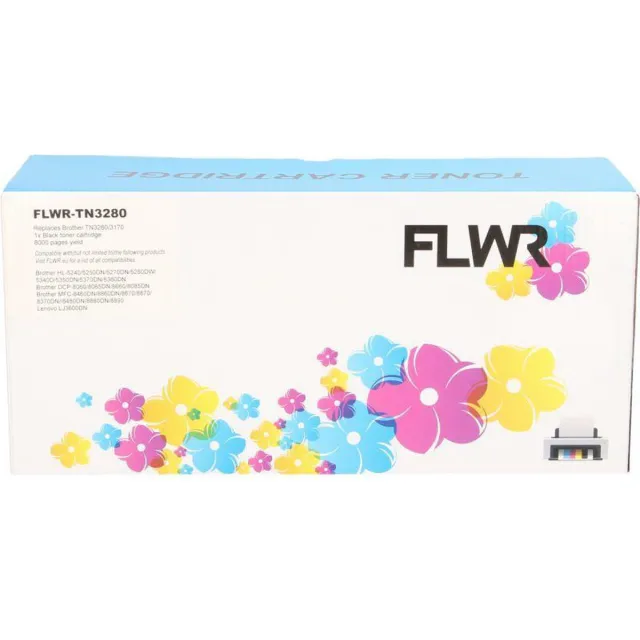 FLWR Toners / Brother TN-3280 / zwart / Geschikt voor Brother