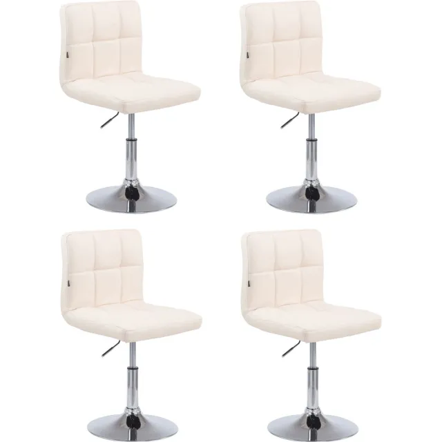 CLP Palma Set van 4 Lounger - Kunstleer creme