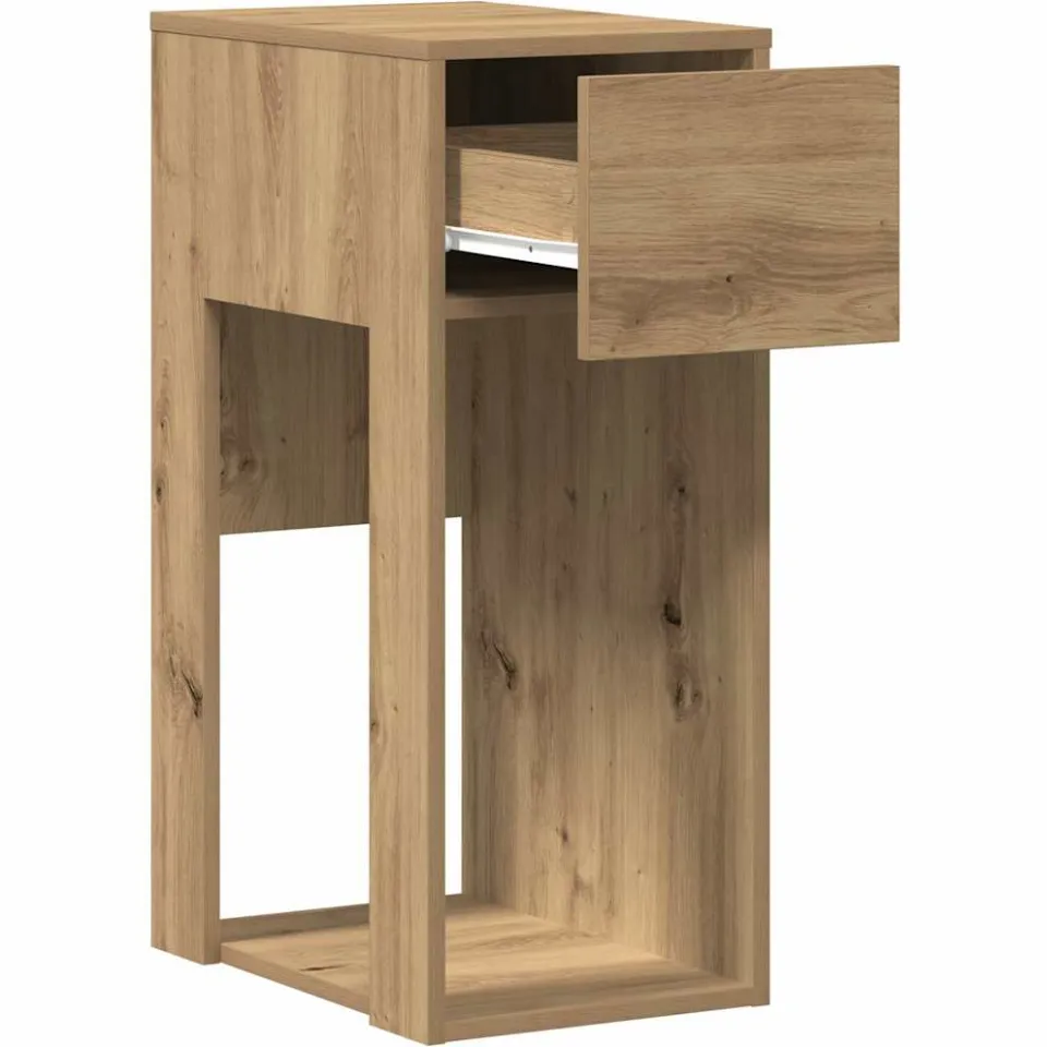 vidaXL Computertorenstandaard met lade 30x44x74 cm artisanaal eiken, foto 4