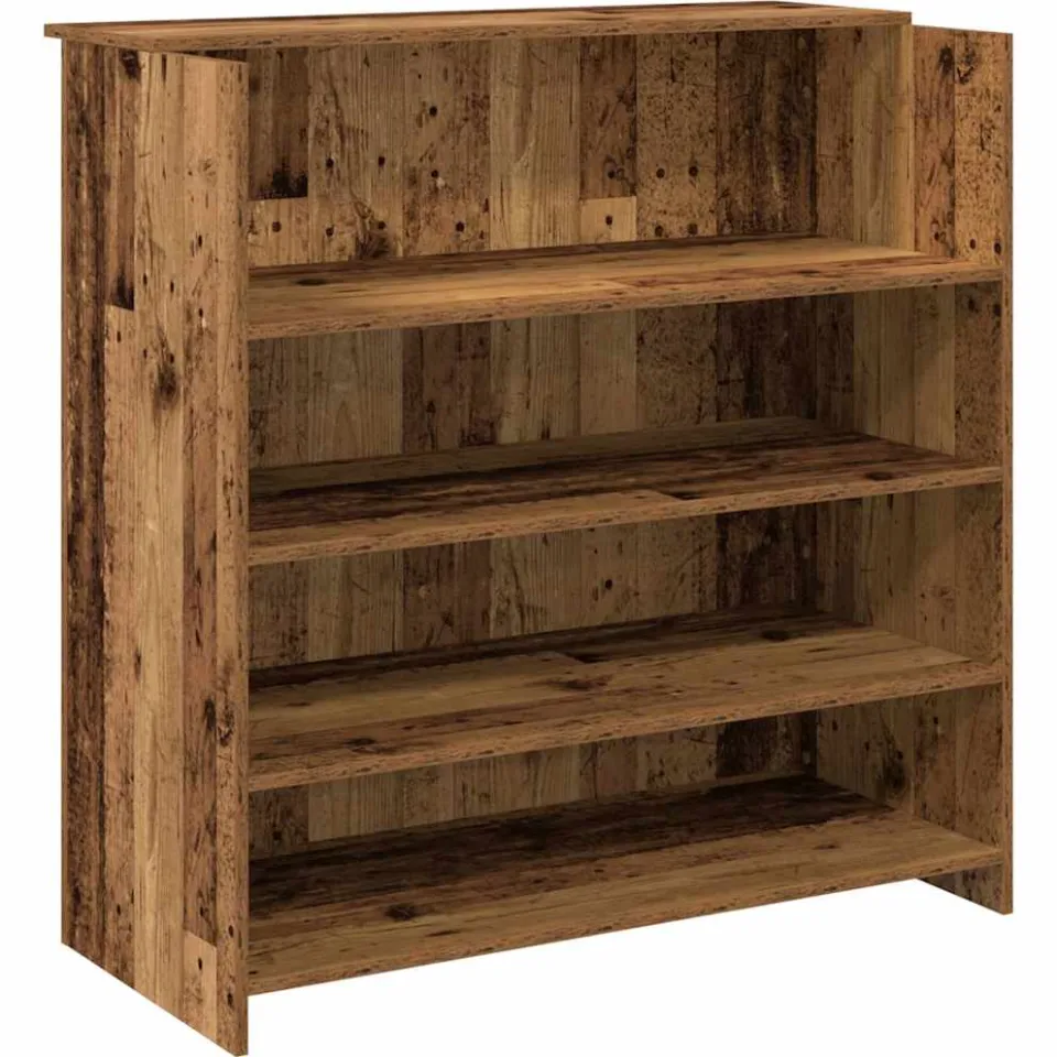 vidaXL Receptiebalie 100x50x103,5 cm bewerkt hout oud houtkleurig bruin, foto 3