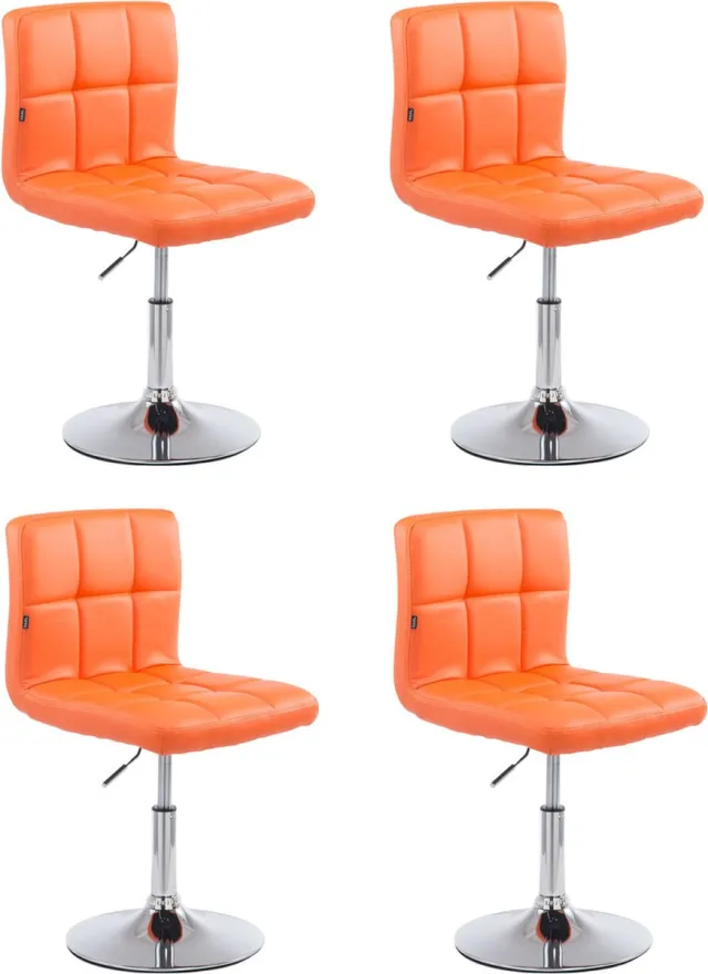 CLP Palma Set van 4 Lounger - Kunstleer oranje
