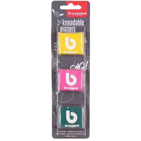 Bruynzeel Kneedgum Bruynzeel Teens set à 3 kleuren geel