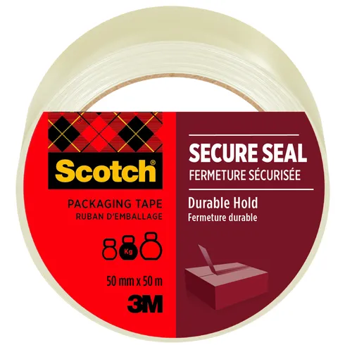 Scotch Verpakkingstape Scotch Secure Seal 50mmx50m transparant