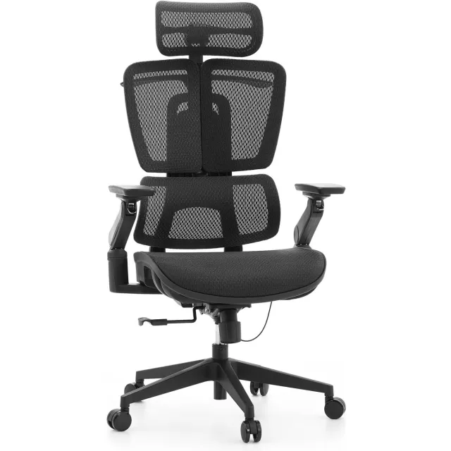 hjh office Bureaustoel / directiestoel ERGO U2 PRO3 Zitting gaas / rugleuning gaas zwart hjh OFFICE