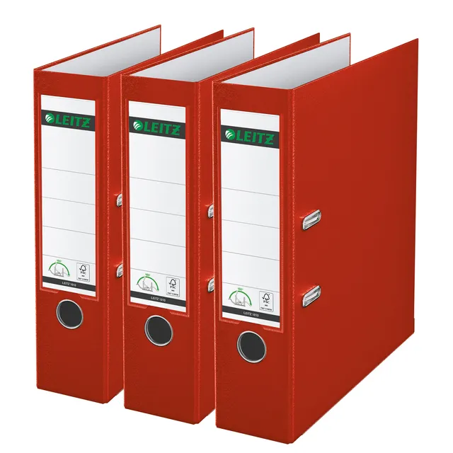 Leitz Ordner Leitz 180° 1010 A4 80 mm 3 stuks rood