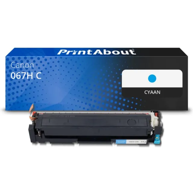 PrintAbout huismerk Toner 067H C Cyaan Hoge capaciteit Geschikt voor Canon
