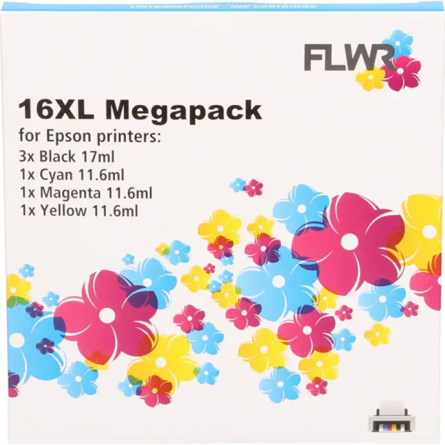 FLWR Cartridges / Epson T1631/2/3/4 Megapack / / Geschikt voor Epson Zwart en Kleur