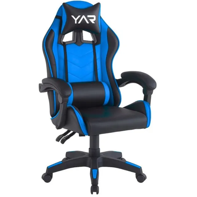 Beyo-living Bureaustoel - Ergonomische bureaustoel met kantelmechanisme - Ergonomische directiestoel - Ergonomische luxe gamingcomputerstoel - Voor gaming/kantoor/thuiswerk - Extra dikke vulling - Blauw
