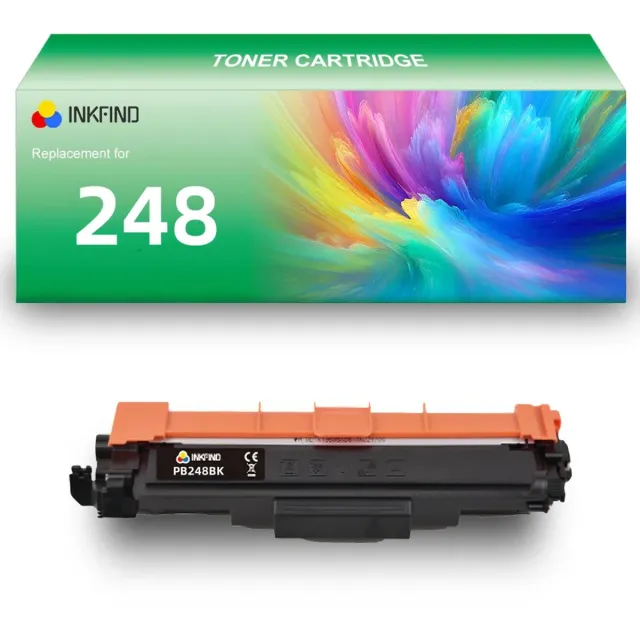 INKFIND TN248 Zwart tonercartridge compatibel met Brother TN248 TN-248 Zwart toner cartridge - 1-pack Zwart