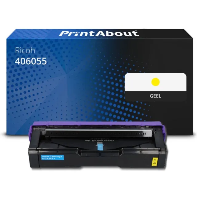 PrintAbout Huismerk Ricoh 406055 (406106) Toner Geel