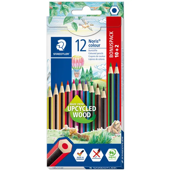 Staedtler Kleurpotlood Noris 185 set à 10+2 kleuren gratis