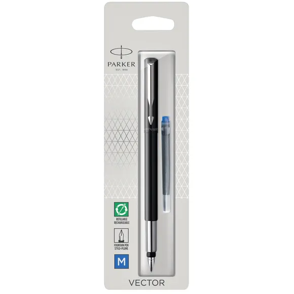 Parker Vulpen Parker Vector black medium blister à 1 stuk