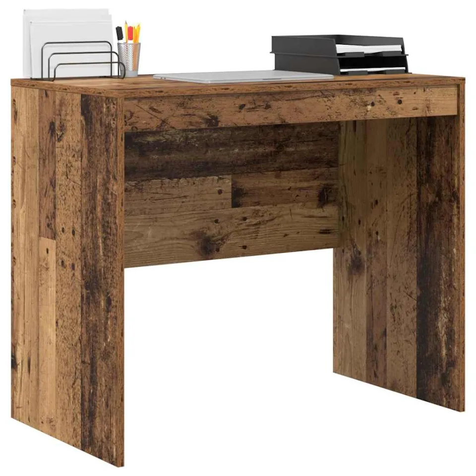 vidaXL Bureau Oudhout 90 x 50 x 76 cm Bruin