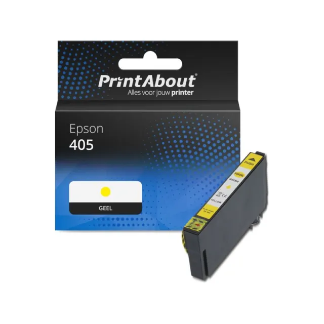 PrintAbout huismerk Inktcartridge 405 (C13T05G44010) Geel Geschikt voor Epson