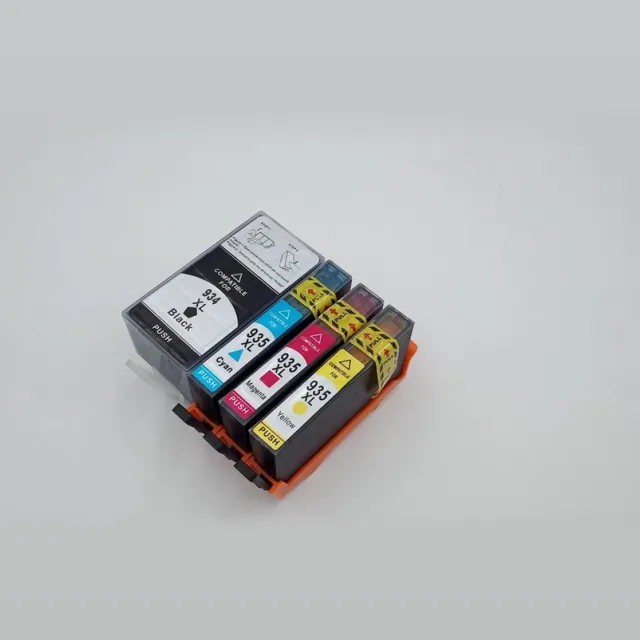 KATRIZ huismerk inkt voor HP 1x HP934XLBK(25,5ml) + 1X HP935XLCyan(9,5ml) + 1X HP935XLMagenta(9,5ml) + 1X HP935XLYellow(9,5ml) (4stuks) Zwart, Cyaan , magenta, Geel