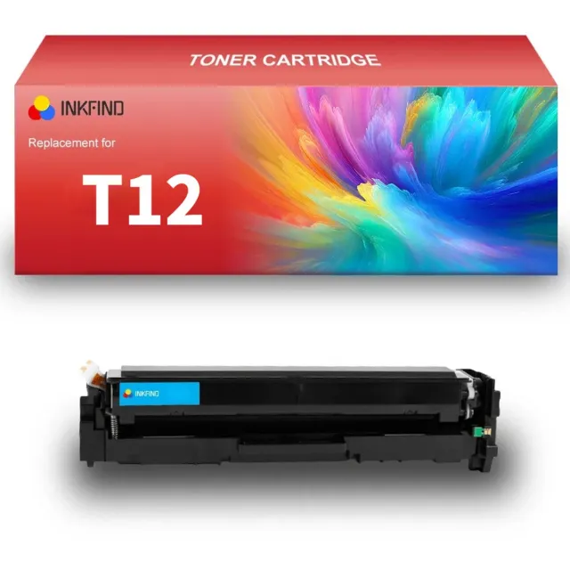INKFIND T12 Cyaan tonercartridge compatibel met CanonT12 T12 Cyaan geschikt voor Canon i-SENSYS X C1330/1333 - 1-pack Cyaan Cyaan x 1