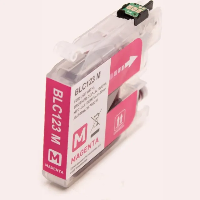 inkmaster Huismerk Premium cartridge voor Brother LC 121 LC 123 M XL Magenta rood Brother DCP-J132W, DCP-J172W, DCP-J152W, DCP-J552DW, DCP-J752DW, DCP-J4110DW, MFC-J4410DW, MFC-J4510DW, MFC-J4610DW, MFC-J470DW, MFC-J4710DW, MFC-J650DW