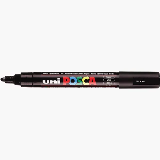 Uni POSCA paintmarker PC-5M, 1,8 - 2,5 mm, zwart