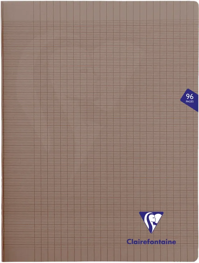 Clairefontaine schrift Mimesys voor ft A4+, 96 bladzijden, kaft in PP, seyès, grijs