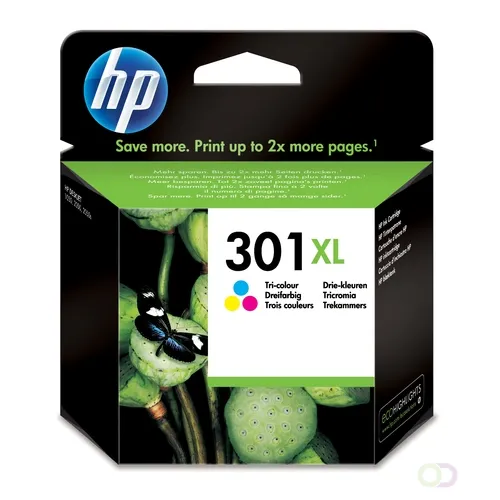 Hp printing & computing 301XL originele ink cartridge drie kleuren high capacity 330 paginas 1-pack Blister multi tag
