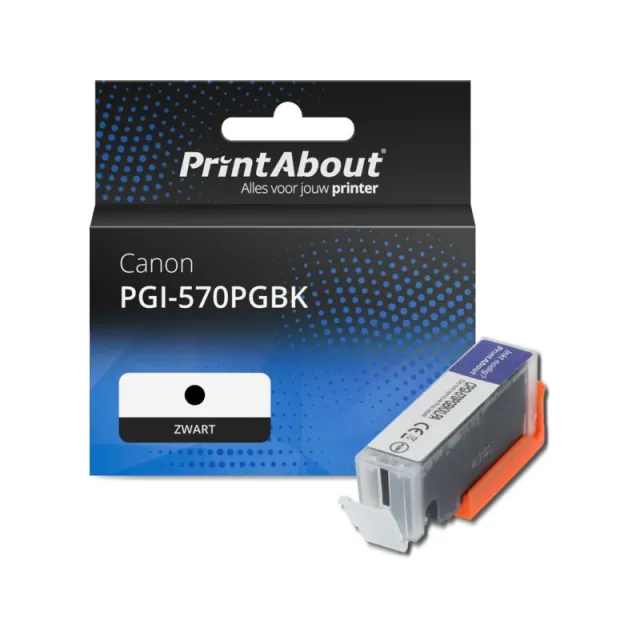 PrintAbout huismerk Inktcartridge PGI-570PGBK Zwart Geschikt voor Canon