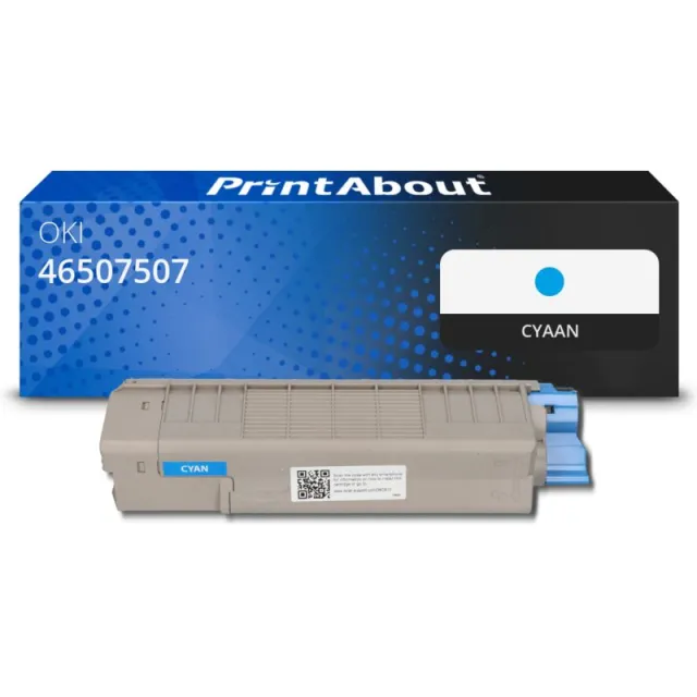 PrintAbout huismerk Toner 46507507 Cyaan Geschikt voor OKI