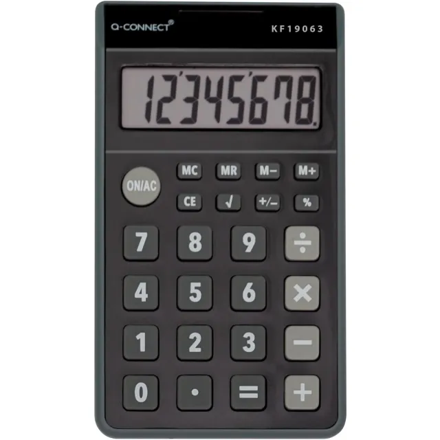 Q-CONNECT zakrekenmachine KF19063, 8 cijfers, zwart
