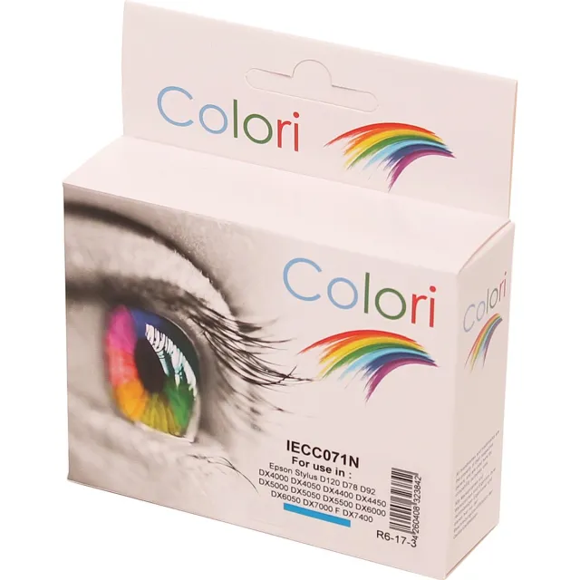 Colori huismerk inkt cartridge geschikt voor Epson T0712 Cyan D78 D92 DX4000 DX4050 DX4400 DX4450 DX5000 DX5050 DX5500 DX7000 DX7400 DX7450 DX8400 DX9200