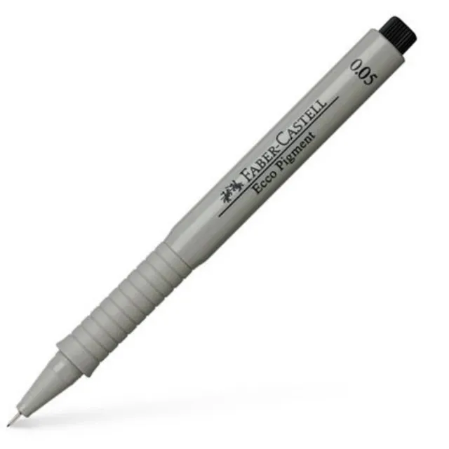 Faber Castell Faber-Castell Ecco Pigment fijnschrijver Fijn Zwart 1 stuk(s) Grijs