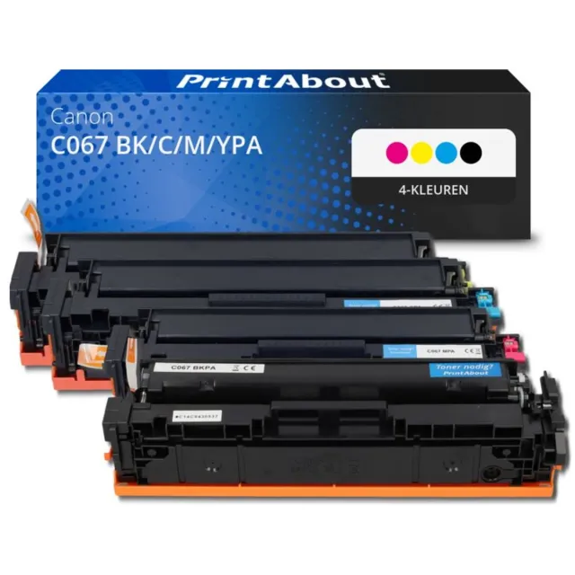PrintAbout huismerk Toner C067 BK/C/M/YPA 4-kleuren Multipack geschikt voor Canon