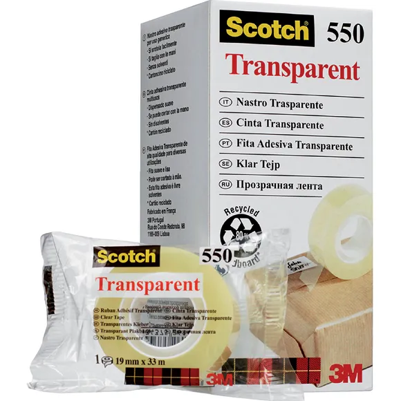 Scotch Plakband Scotch 550 19mmx33m transparant